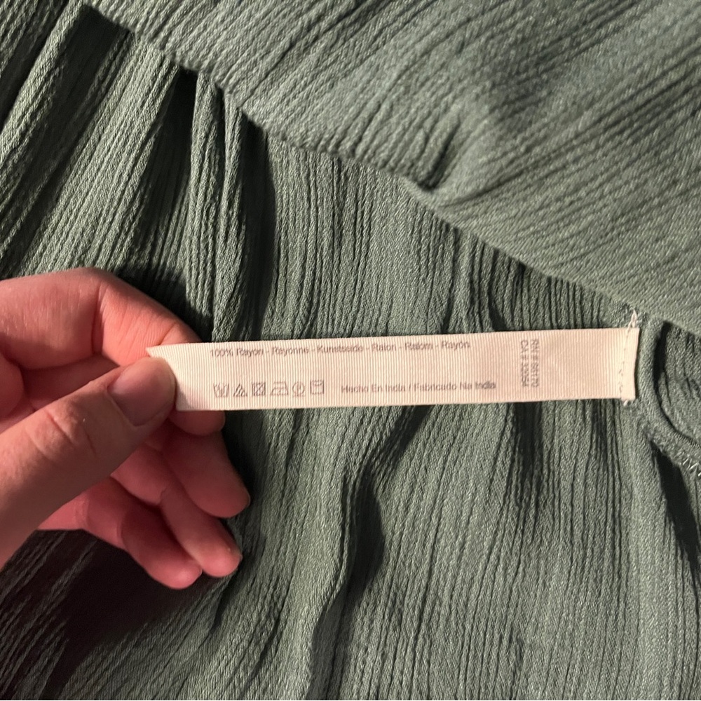Free People Green Long-Sleeve Mini Dress, Size XS - Picture 8 of 9